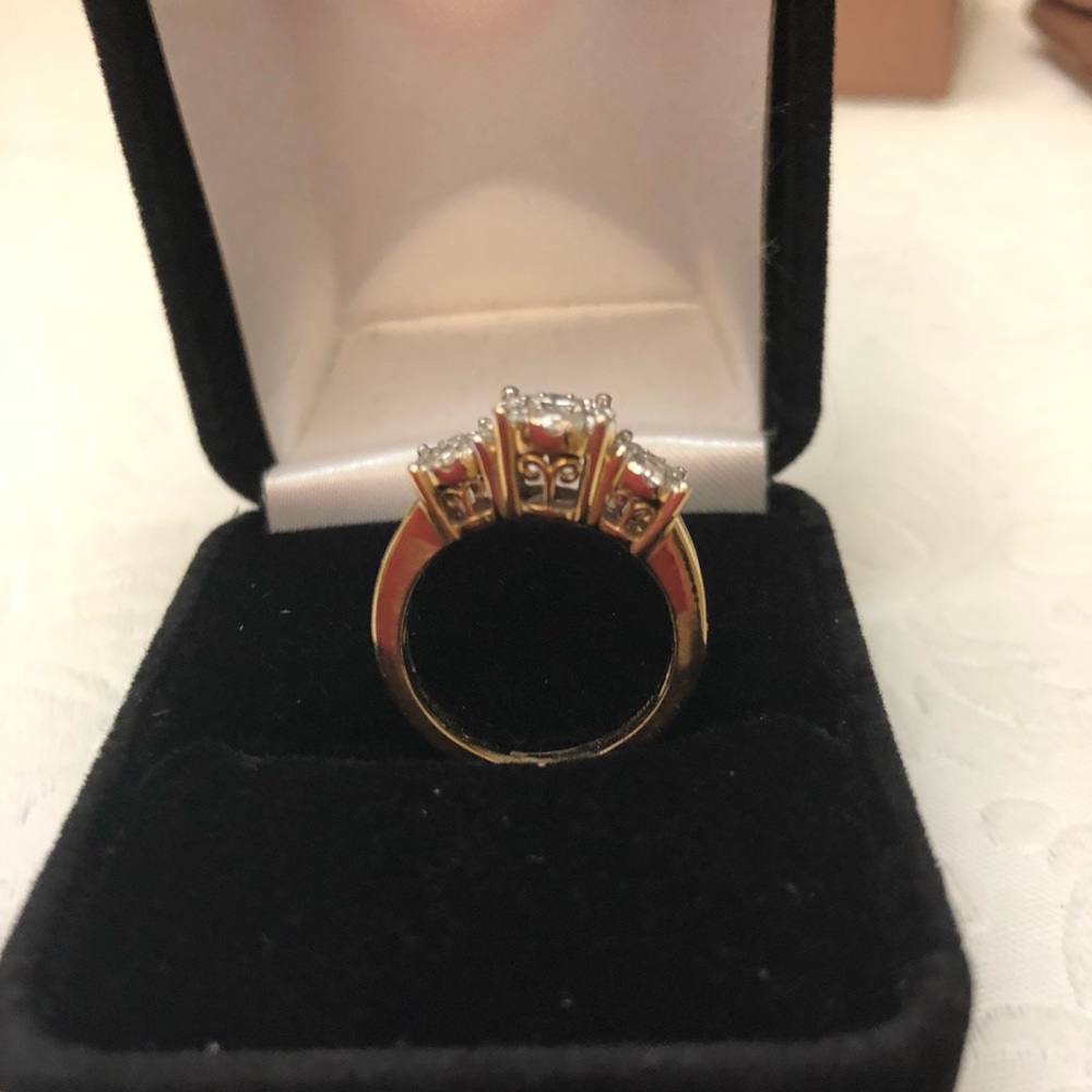 Affinity 1 cttw Genuine Diamond Yellow Gold sz 5.5 - Picture 5 of 7